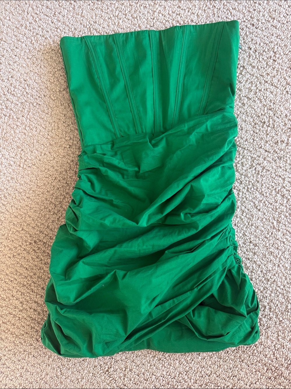 White Fox Don't Wait On It Emerald Green Corset Mini Dress